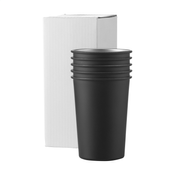 Kubek turystyczny stalowy 350 ml – lekki 65 g, czarny