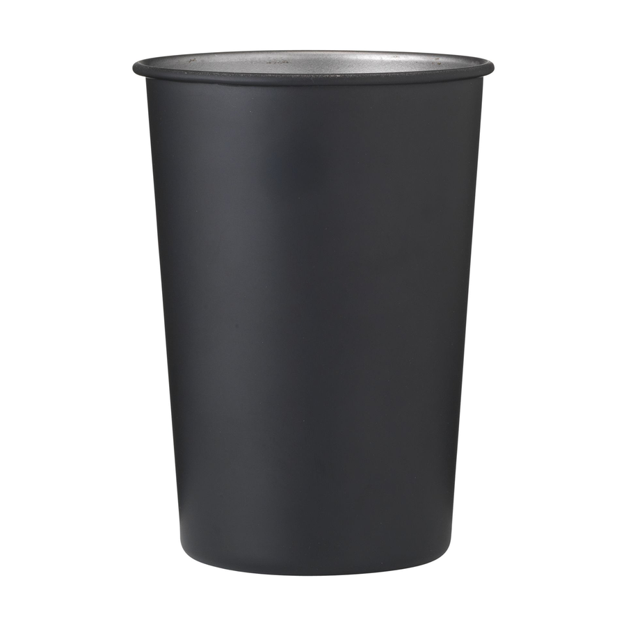 Kubek turystyczny stalowy 350 ml – lekki 65 g, czarny
