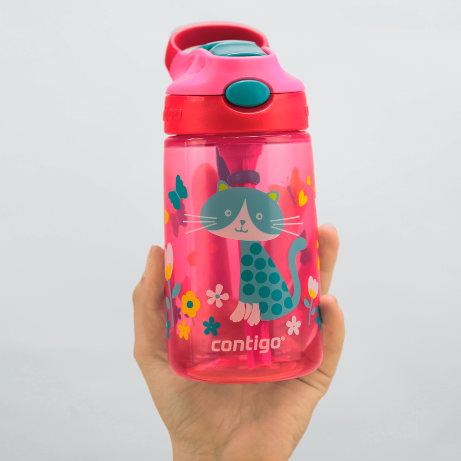 Bidon dla dzieci - Kubek dla dzieci Contigo Gizmo Flip 414ml - Cherry Cat