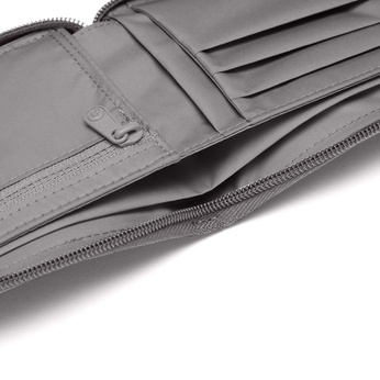Portfel antykradzieżowy męski mały RFID Pacsafe - szary
