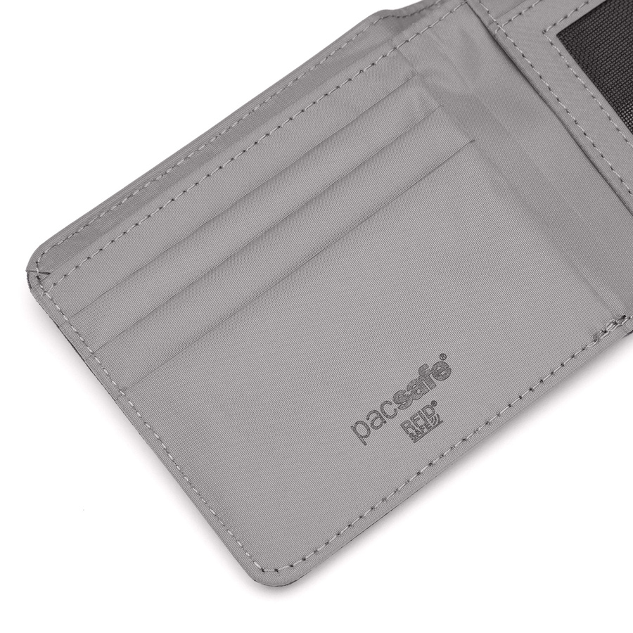 Portfel antykradzieżowy mały RFID Pacsafe - szary