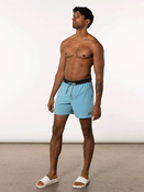 Szorty kąpielowe męskie z kieszeniami 2w1 SAXX OH BUOY krótkie - niebieskie