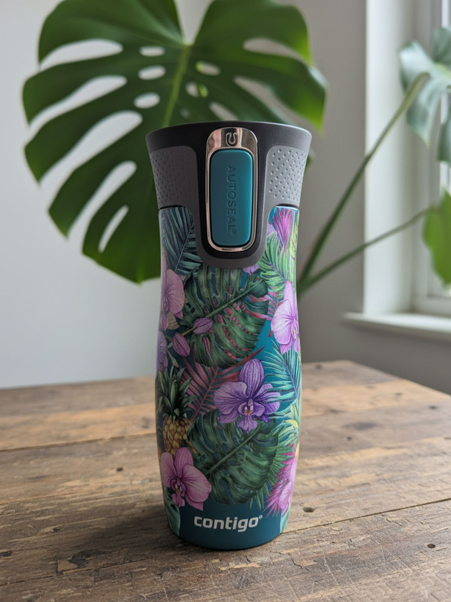 Kubek termiczny Contigo West Loop 2.0 470ml - Monstera - Biscay Bay