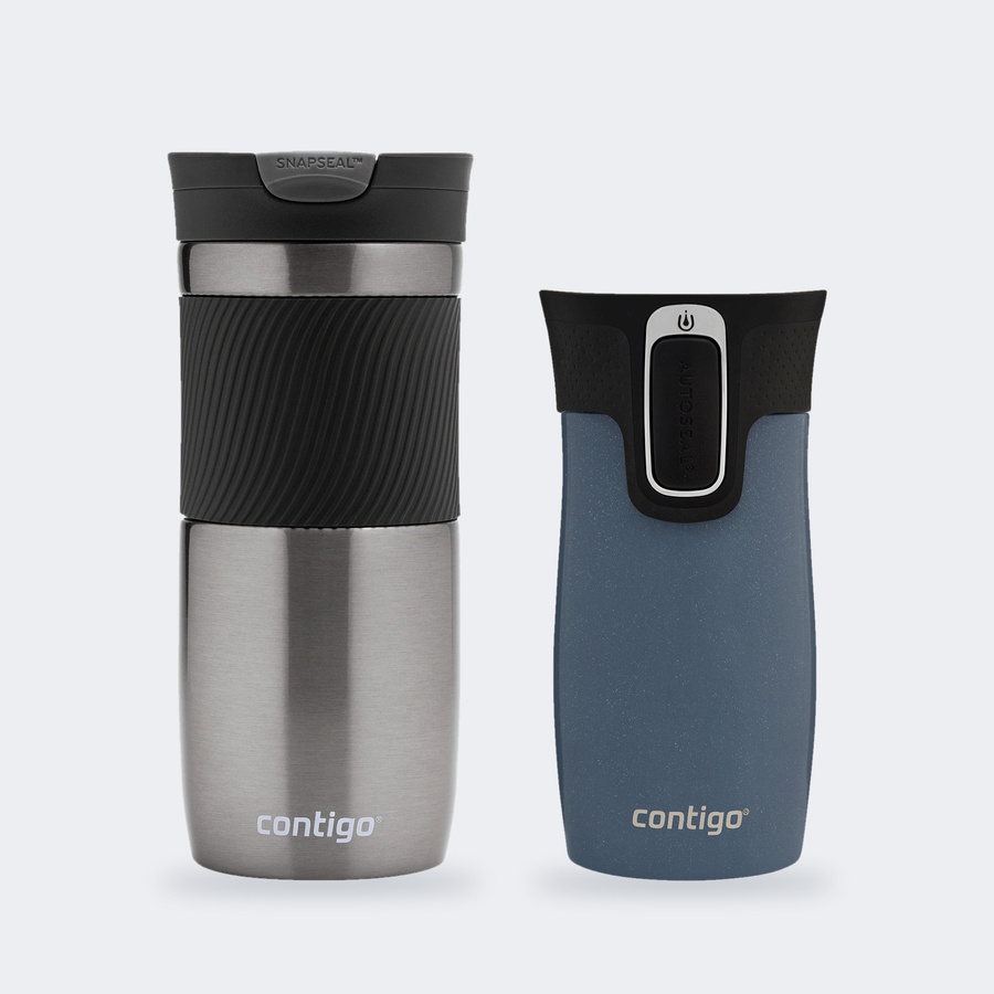 Zestaw Contigo Byron 470 ml Gunmetal + West Loop Mini 300 ml – niebieski metalik