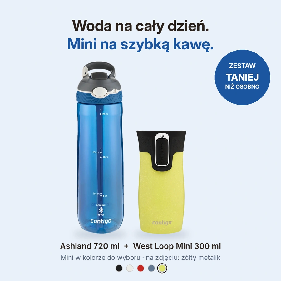 Porównanie butelki Ashland 720 ml i kubka West Loop Mini 300 ml