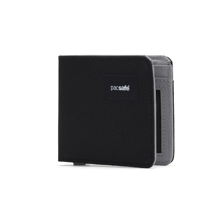Portfel antykradzieżowy mały RFID Pacsafe - czarny
