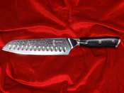 Aka Tori Osaka Pro - Nóż Santoku ze stali damasceńskiej 7"