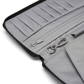 Portfel antykradzieżowy damski duży RFID Pacsafe - czarny