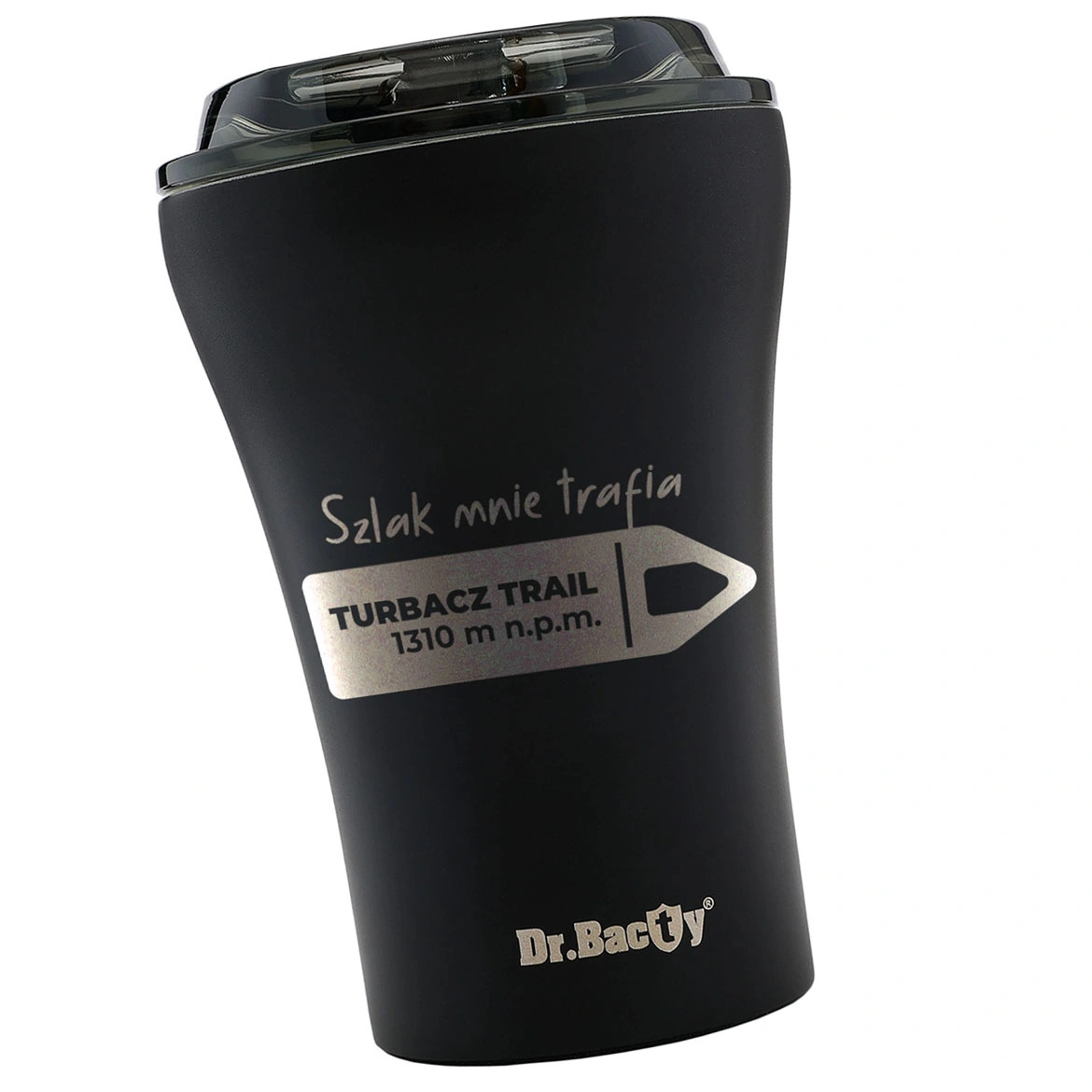 Kubek z grawerem Dr.Bacty Apollo  227 ml - Szlak mnie trafia- czarny