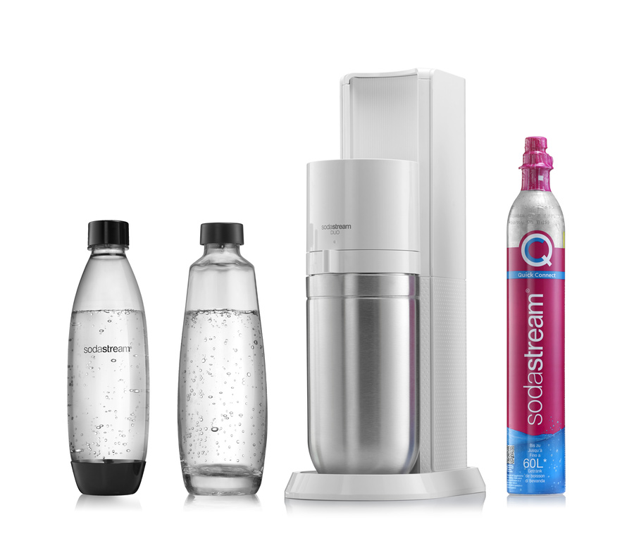 Saturator do wody gazowanej SodaStream Duo biały'+ 2 butelki+ nabój CO2