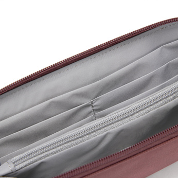 Portfel damski duży RFID Pacsafe - bordowy