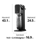 Saturator do wody gazowanej SodaStream ART czarny'+ 1 butelka + nabój CO2