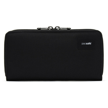 Portfel damski duży RFID Pacsafe - czarny
