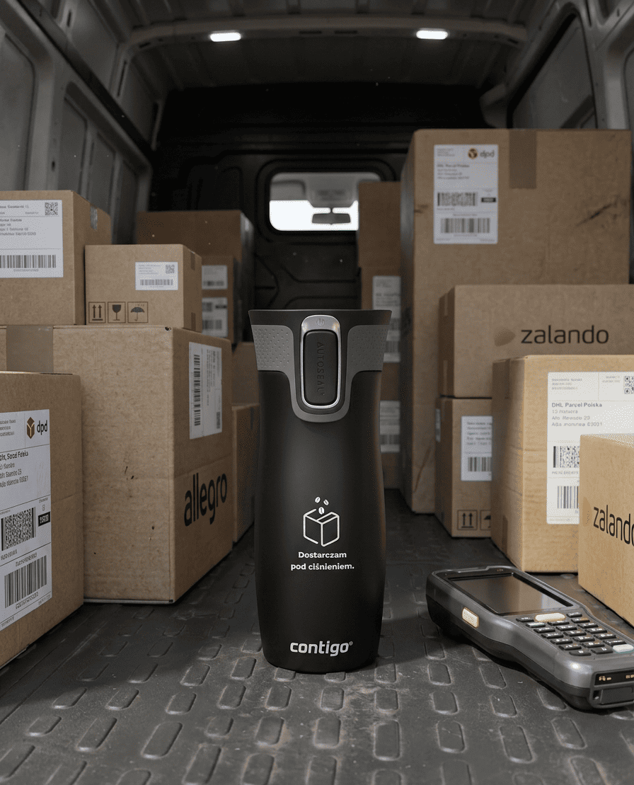 Kubek termiczny dla Kurierów - Contigo West Loop 2.0 • 470 ml • czarny