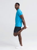 Koszulka sportowa męska z krótkim rękawem z recyklingu SAXX HOT SHOT - niebieska