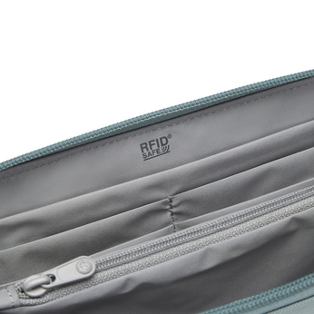 Portfel damski duży RFID Pacsafe - miętowy
