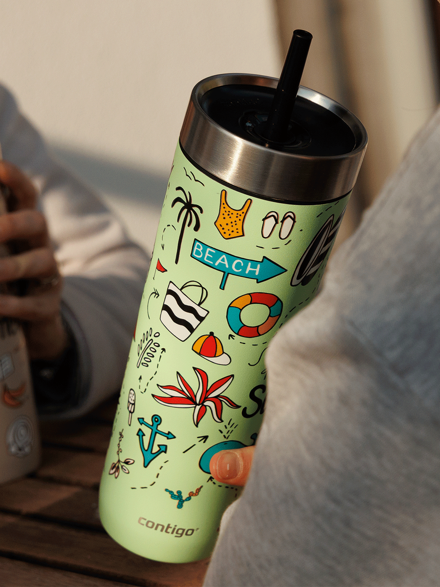 Kubek termiczny ze słomką Contigo Luxe Tumbler 720ml - Summer - Cucumber