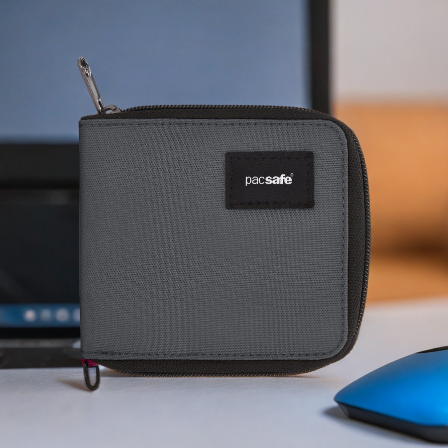 Portfel męski mały RFID Pacsafe - ciemnoszary