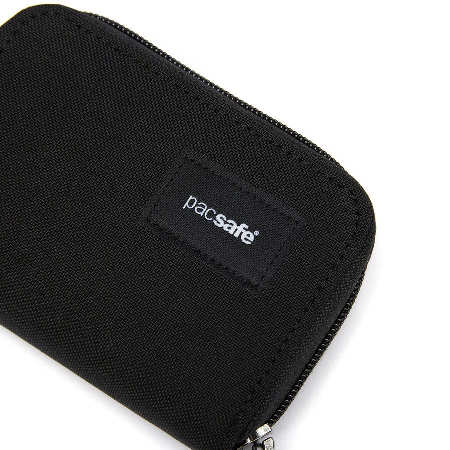 Portfel antykradzieżowy mały RFID Pacsafe - czarny