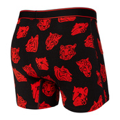 Bokserki oddychające męskie SAXX DAYTRIPPER Boxer Brief Fly z rozporkiem tygrysy i pantery - czarne