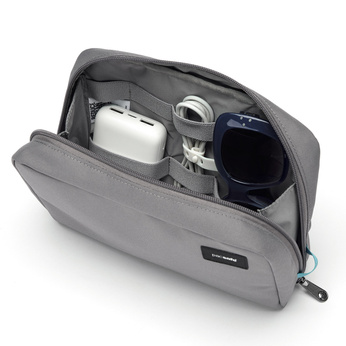 Organizer podróżny antykradzieżowy z recyklingu Pacsafe RFIDsafe - szary