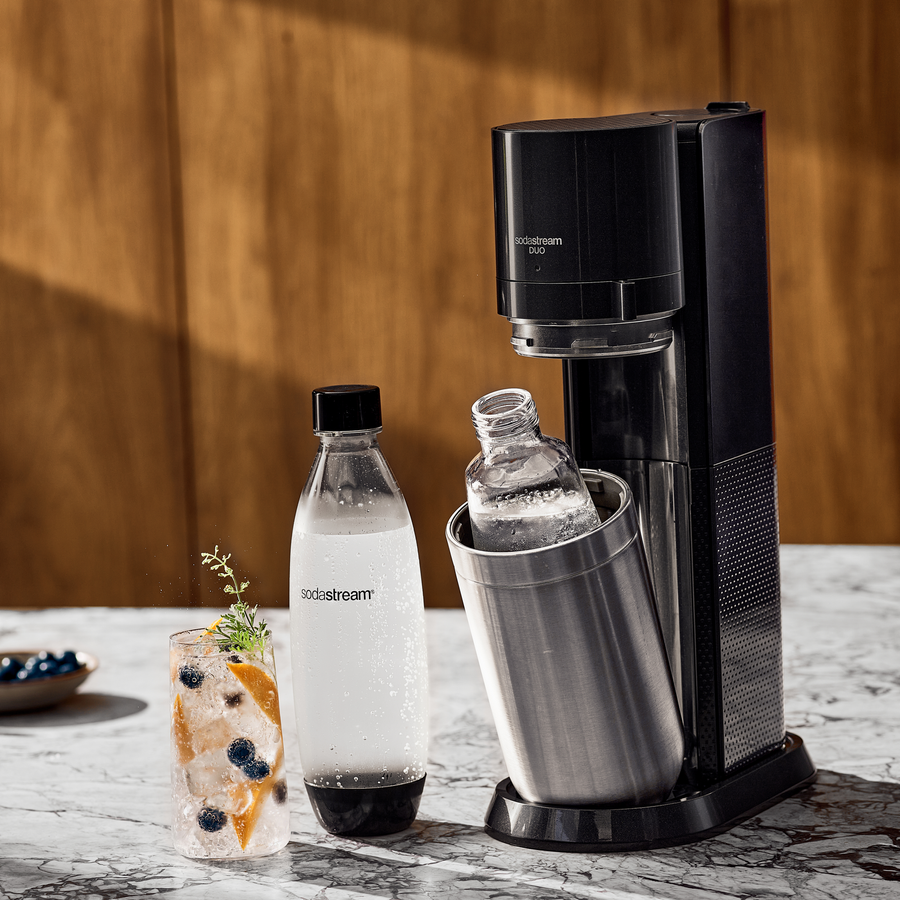 Saturator do wody gazowanej SodaStream Duo czarny'+ 2 butelki+ nabój CO2