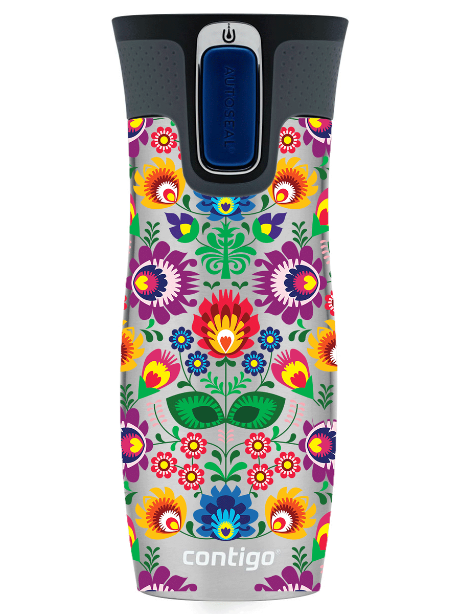 Kubek termiczny Contigo West Loop 2.0 470ml - Folklor - Stalowy