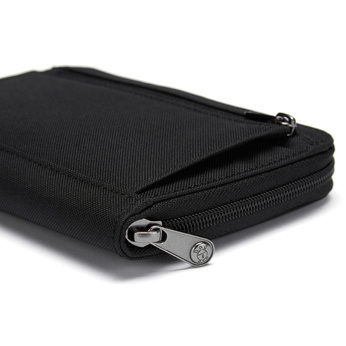 Portfel antykradzieżowy męski duży RFID Pacsafe - czarny - powystawowy