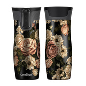 Kubek termiczny Contigo West Loop 2.0 470 ml - Glamour Kwiaty - czarny