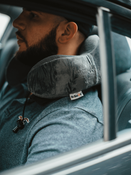 Poduszka podróżna/pianka memory + zatyczki + opaska - szara