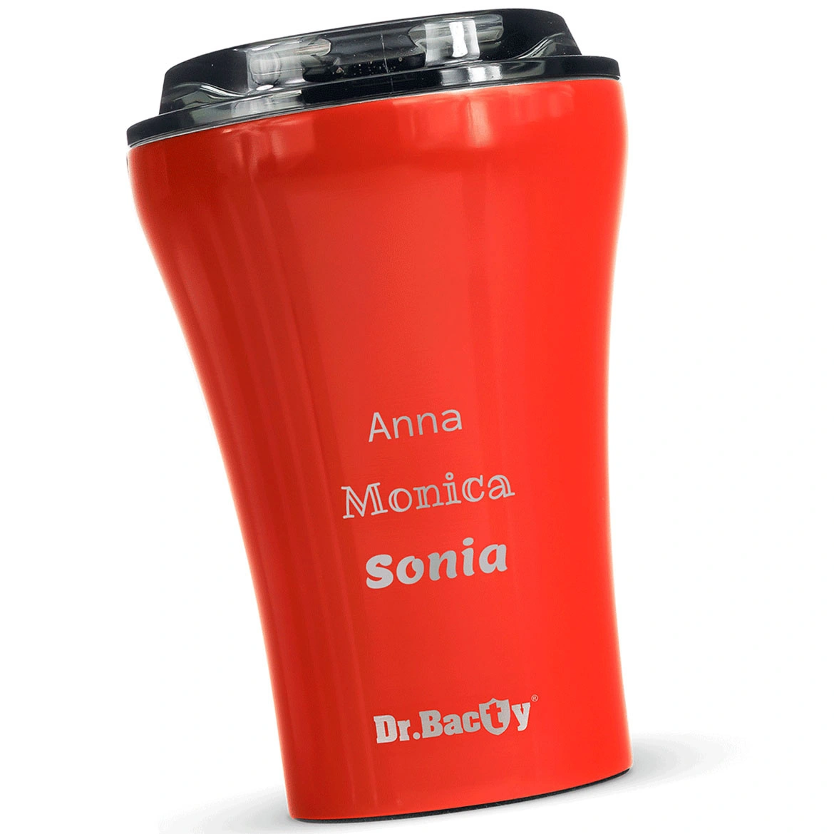 Kubek do kawy Dr.Bacty Apollo - 227 ml - czerwony - Z twoim grawerem