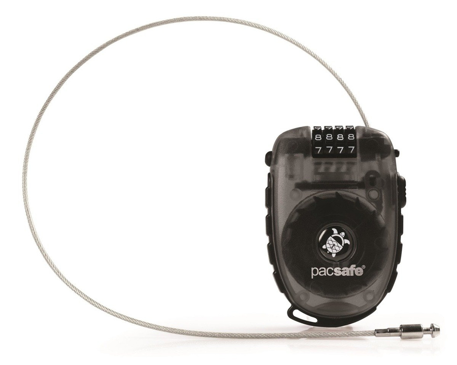 Linka antykradzieżowa do bagażu z kłódką na szyfr Pacsafe RetractaSafe 250