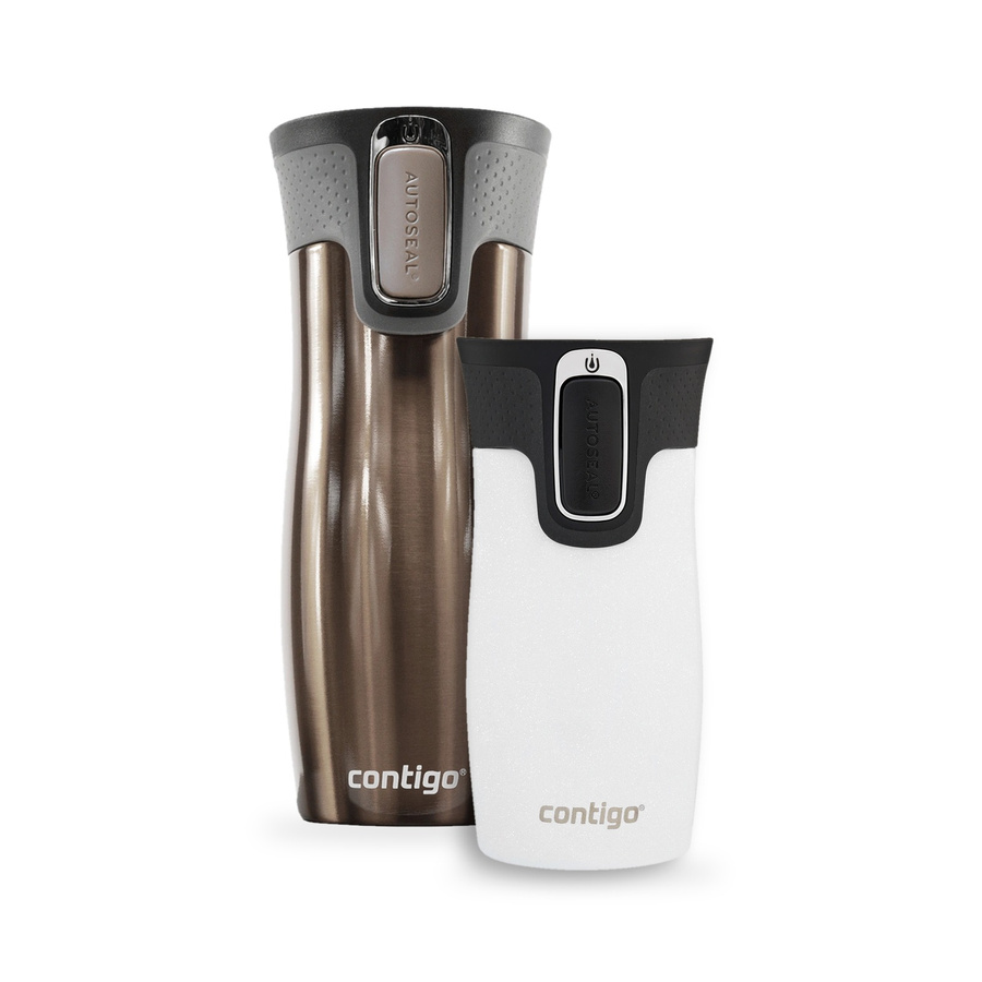 Zestaw kubków termicznych Contigo West Loop 2.0 Latte 470 ml + West Loop Mini Biały 300 ml