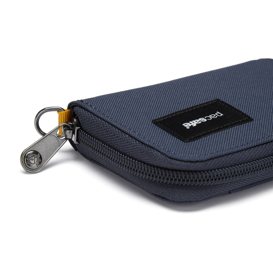 Portfel antykradzieżowy mały RFID Pacsafe - granatowy