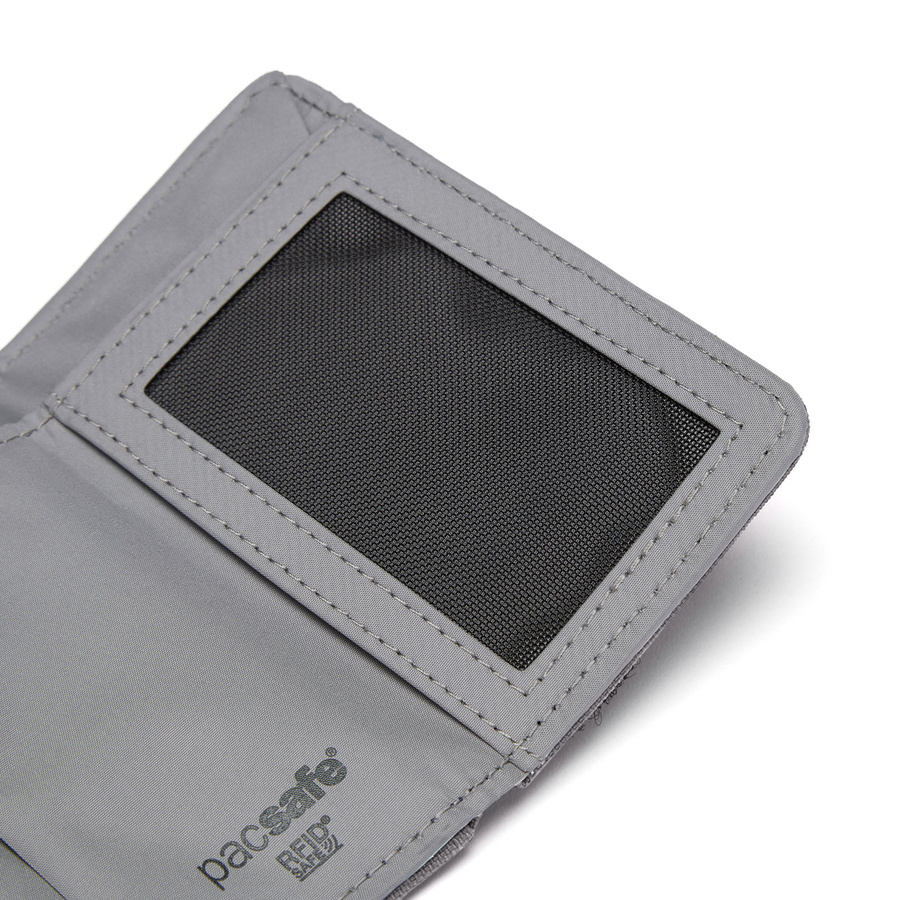 Portfel antykradzieżowy składany RFID Pacsafe  - szary