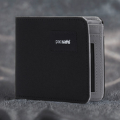 Portfel antykradzieżowy mały RFID Pacsafe - czarny
