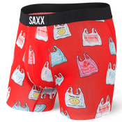Bokserki męskie szybkoschnące SAXX VIBE Boxer Brief torebki foliowe - czerwone