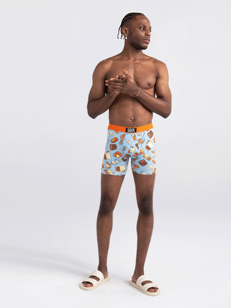 Bokserki męskie szybkoschnące SAXX VIBE Boxer Brief - toster - błękitne