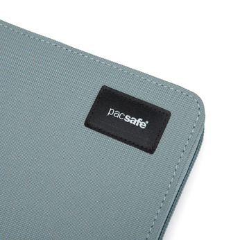 Portfel damski duży RFID Pacsafe - miętowy