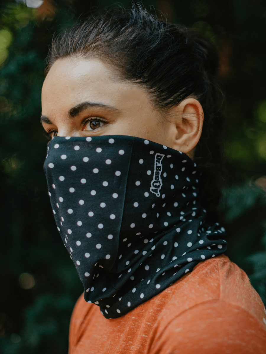 Chusta wielofunkcyjna Dr.Bacty Polka Dots Black