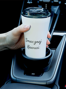 Kubek termiczny na kawę Dr.Bacty Apollo 2.0 - Smacznej kawusi - 360 ml - Glossy White