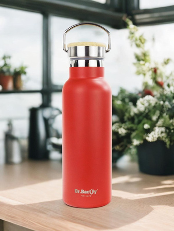 Butelka termiczna stalowa Dr.Bacty Iris 500 ml - czerwona
