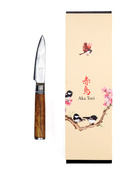 Aka Tori Kyoto Olive - Nóż do obierania ze stali damasceńskiej 3,5"