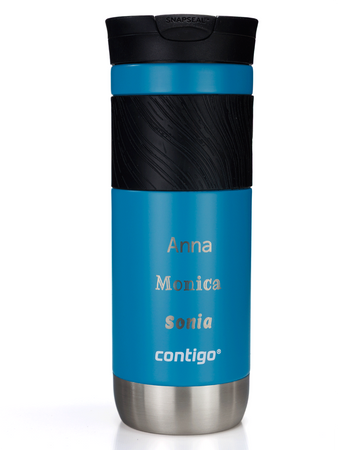 Kubek termiczny z grawerem Contigo Byron 2.0 590ml - Niebieski Mat