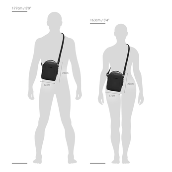 Torba na ramię antykradzieżowa Pacsafe LS100 - czarna
