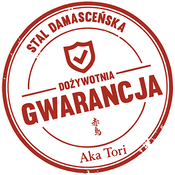 Nóż do chleba z grawerem Aka Tori ze stali damasceńskiej 8" - Tokyo Black