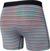 Bokserki męskie trekkingowe / sportowe z rozporkiem SAXX QUEST Boxer Brief Fly - kolorowe paski