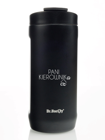 Kubek do samochodu Dr.Bacty Notus 360 ml -  Dla kierowniczki - czarny