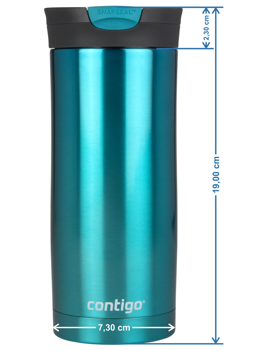 Kubek termiczny Contigo Huron 470ml - Arabeska White - Gunnmetal