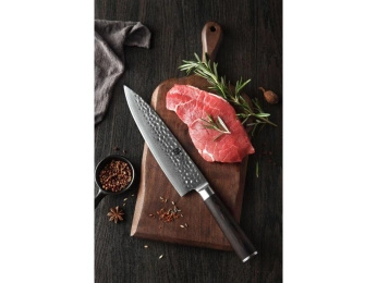 Aka Tori Nóż Santoku 7 cali Kyoto Olive
